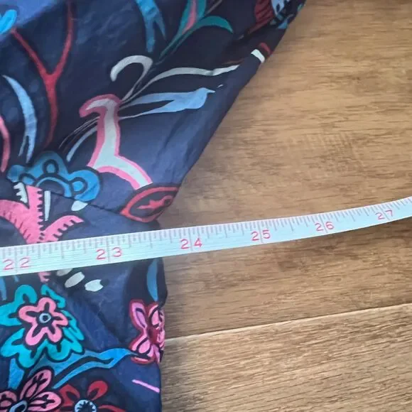 Talbots Plus Button Up Shirt Size 2X Blue Pink Floral Paisley Long Sleeve - Picture 4 of 7